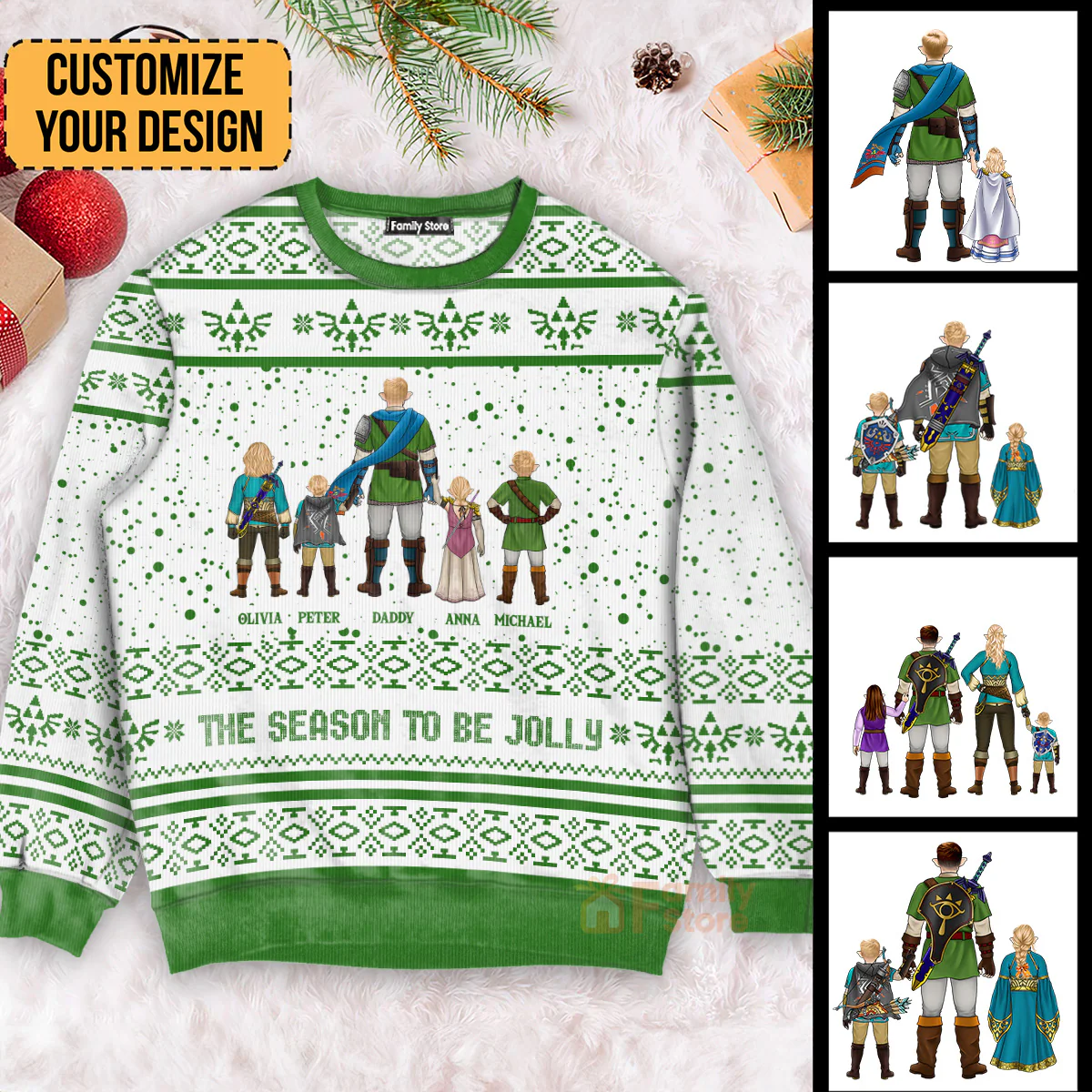 Legend Of Zelda Dangerous To Play Alone - Personalized Ugly Sweatshirt - Gift for Dad, Grandpa, HusbandCL07 NH96 - Image 5