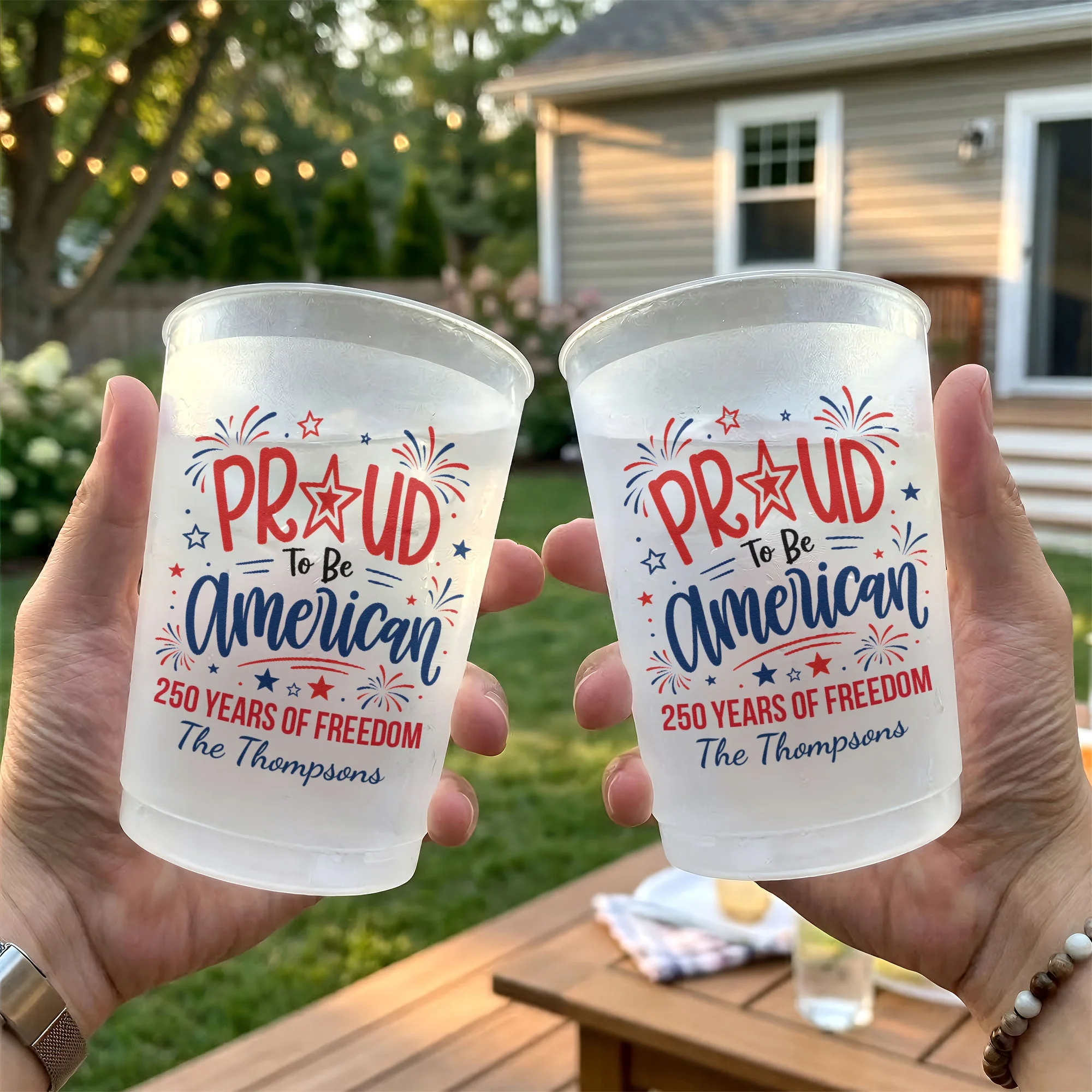 Let Freedom Ring 250 Years Of American Freedom - Personalized Cups - Gifts For Patriotic Family - Image 4