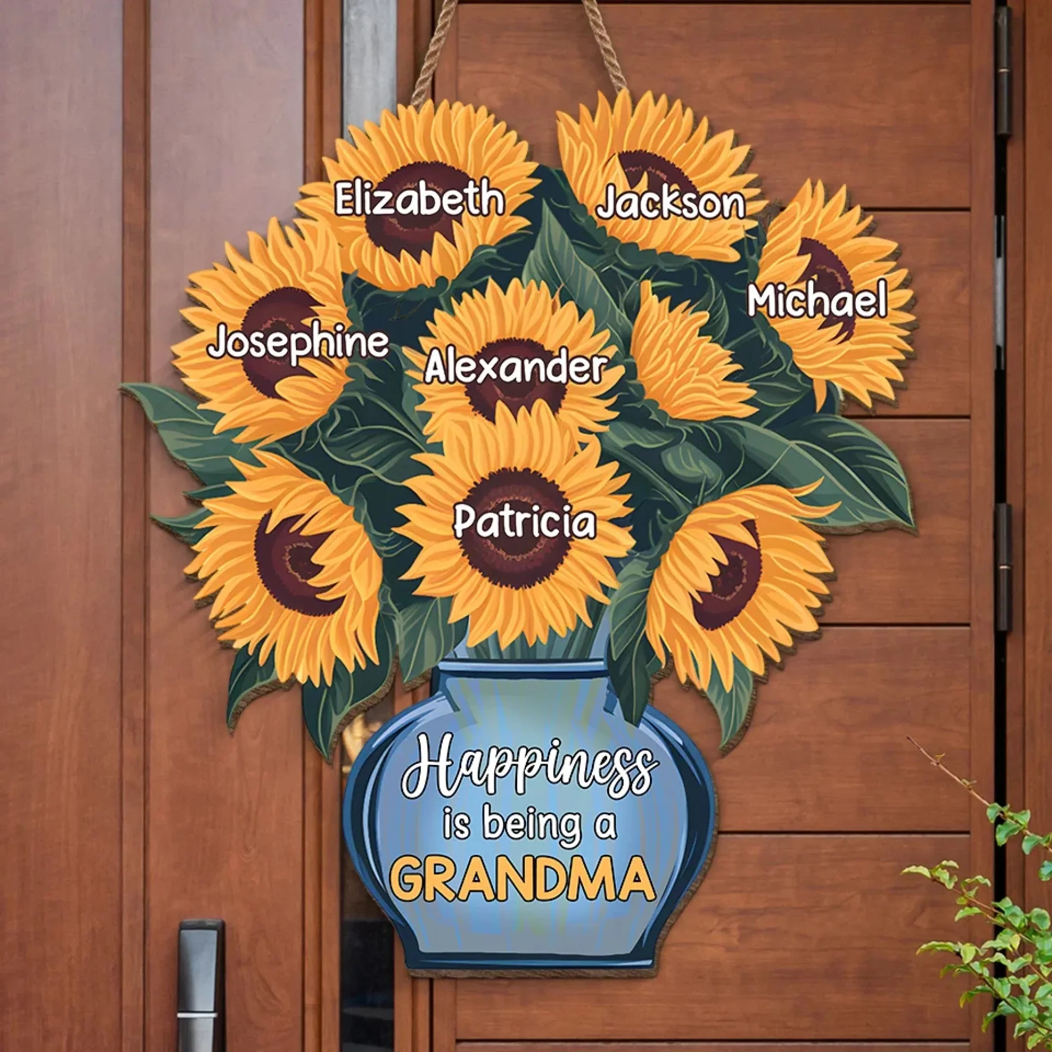 Let Your Love For Your Grandkids Shine Through Every Day - Personalized Custom Shaped Wood Sign - Gift For Mom, Grandma, Mothers Day | NA94 - Image 2