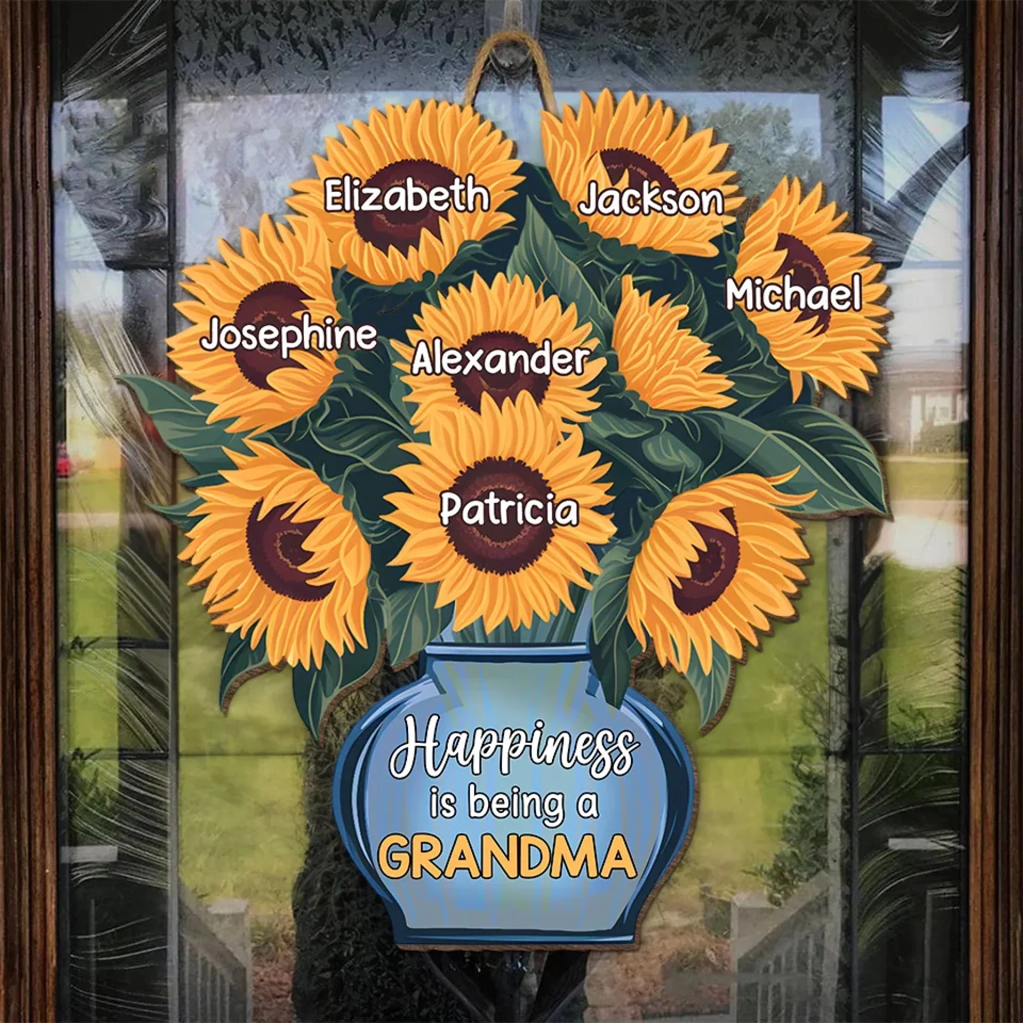 Let Your Love For Your Grandkids Shine Through Every Day - Personalized Custom Shaped Wood Sign - Gift For Mom, Grandma, Mothers Day | NA94 - Image 3