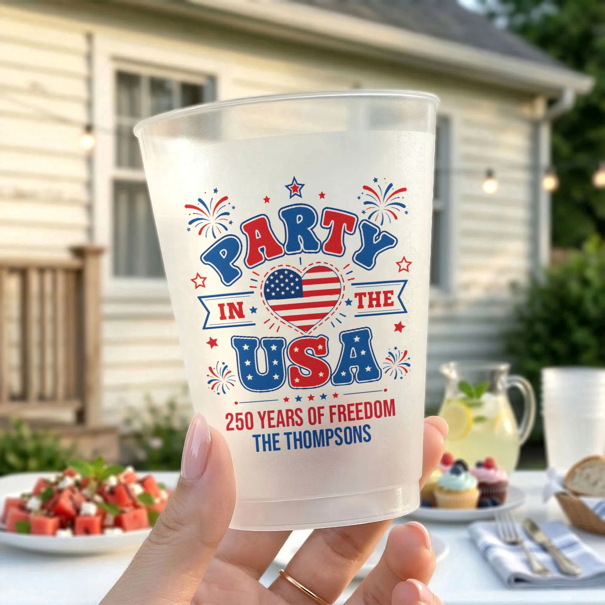 Let's Get Lit America 250 Years Of Freedom - Personalized Cups - Gifts For Patriotic Family - Image 2