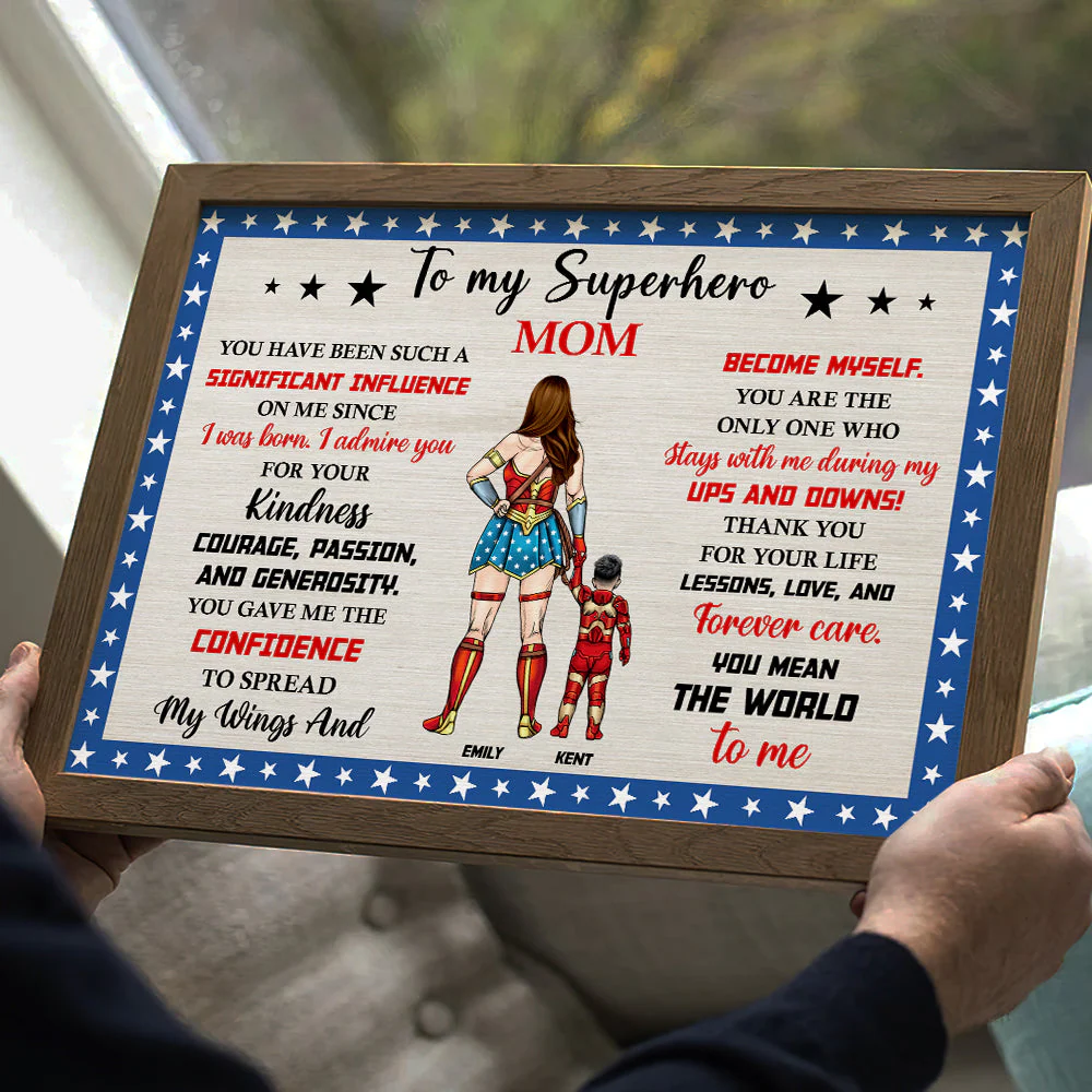 Letter To My Super Hero Mom - Personalized Canvas Poster - Gift For Mom,Grandma, Mother's Day | CL02 NA94 - Image 3