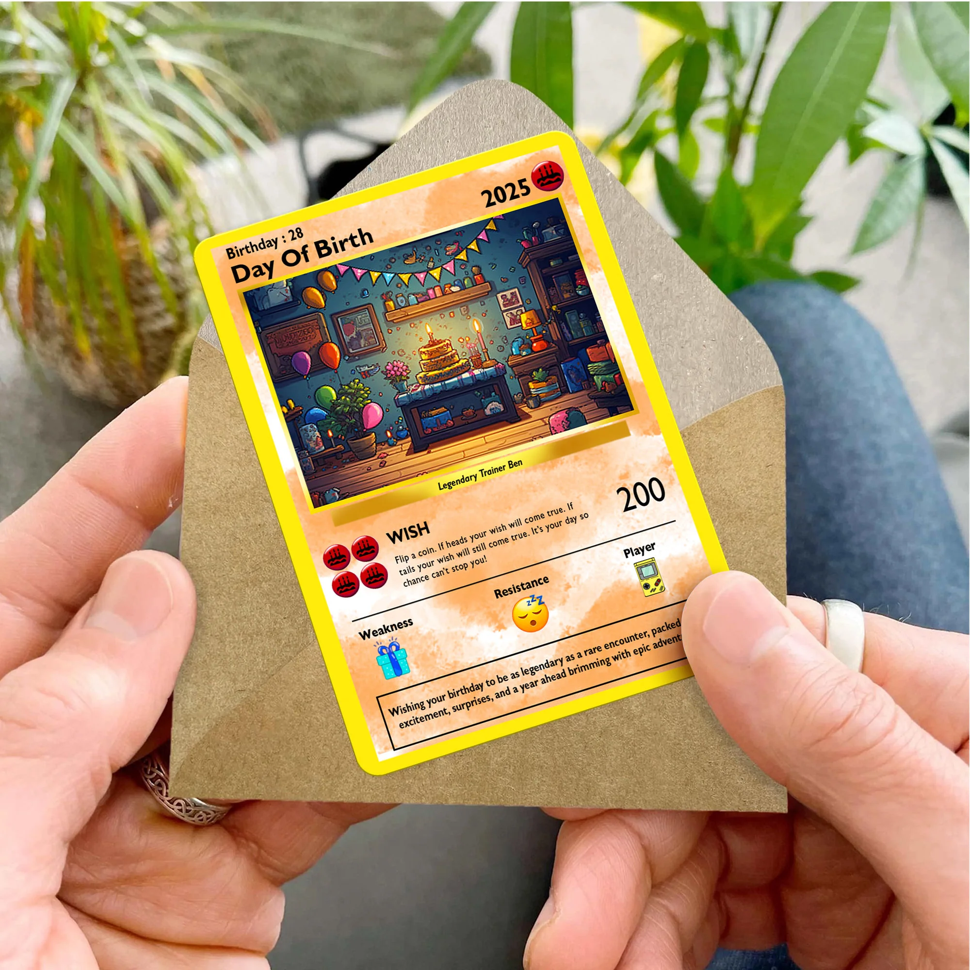 Level Up Your Birthday  - Personalized Pixel PoMo Metal Card - Gift For Kids, Friend, Besties | CL62 HH01 - Image 3
