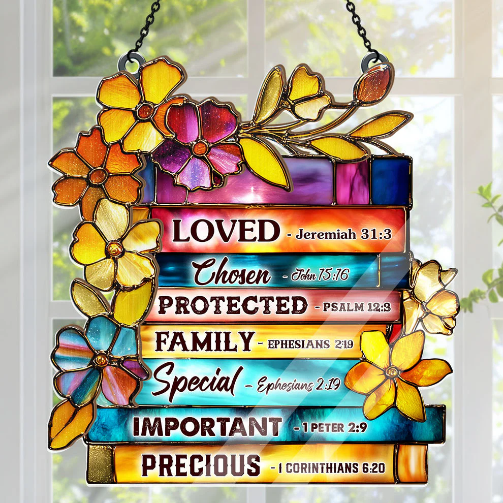 Library Of Blessings I Am Scripture Art - Window Hanging Suncatcher TD118