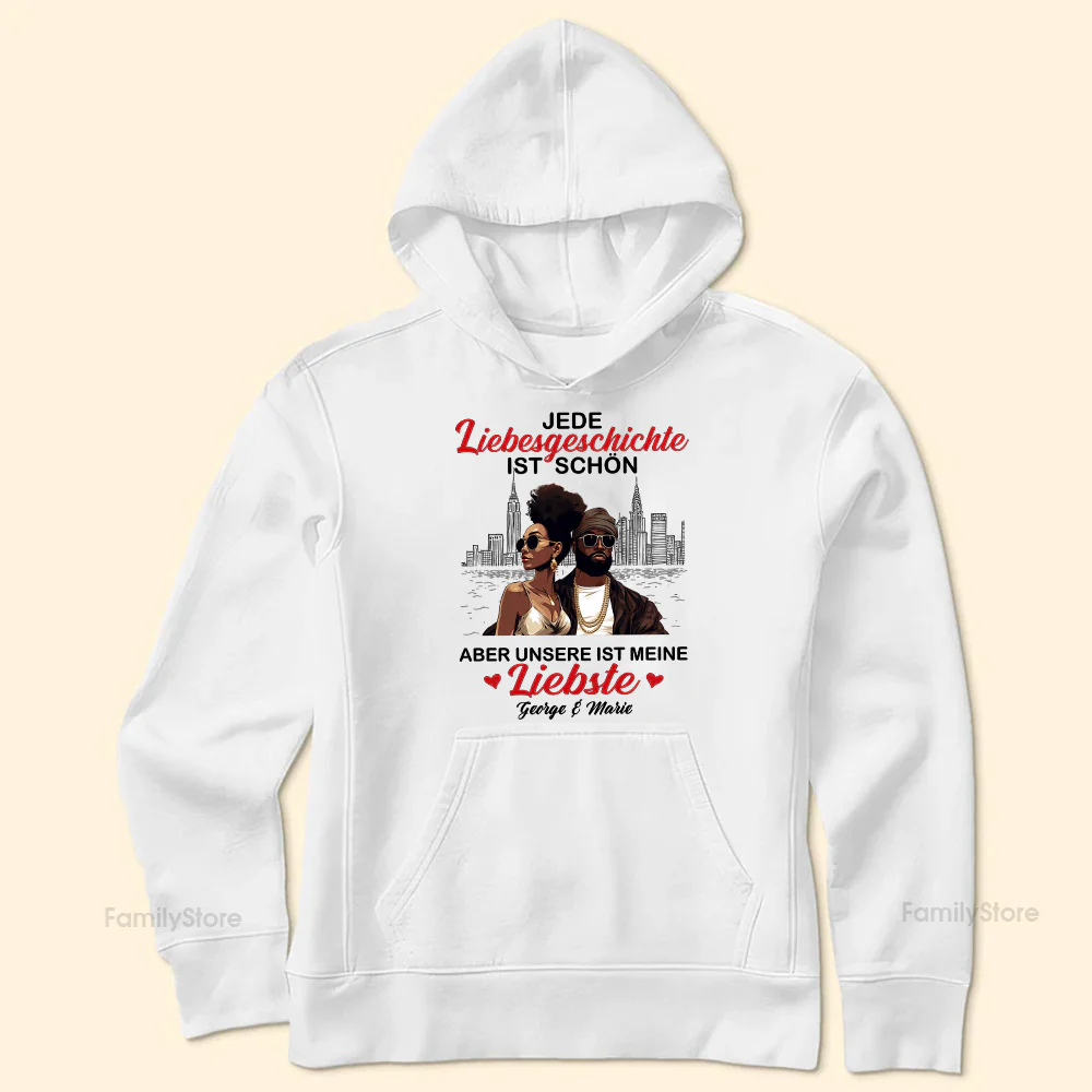 Liebesgeschichte Ist Schön Love Story Is Beautiful Black African - Personalized Shirt - Gift For Couple, Husband Wife - GR5 NH96 - Image 6