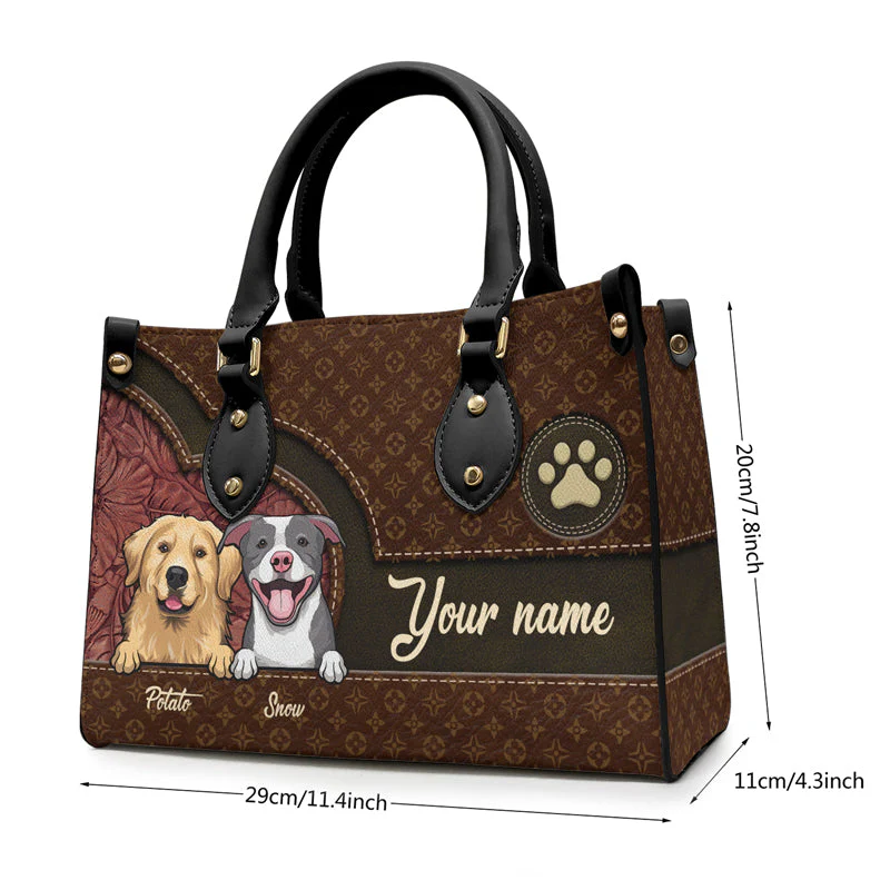 Life Is Better With Beloved Fur Baby - Personalized Leather Handbag - Gift for Dog Lovers, Dog Mom | CLP14 NH96 - Image 3