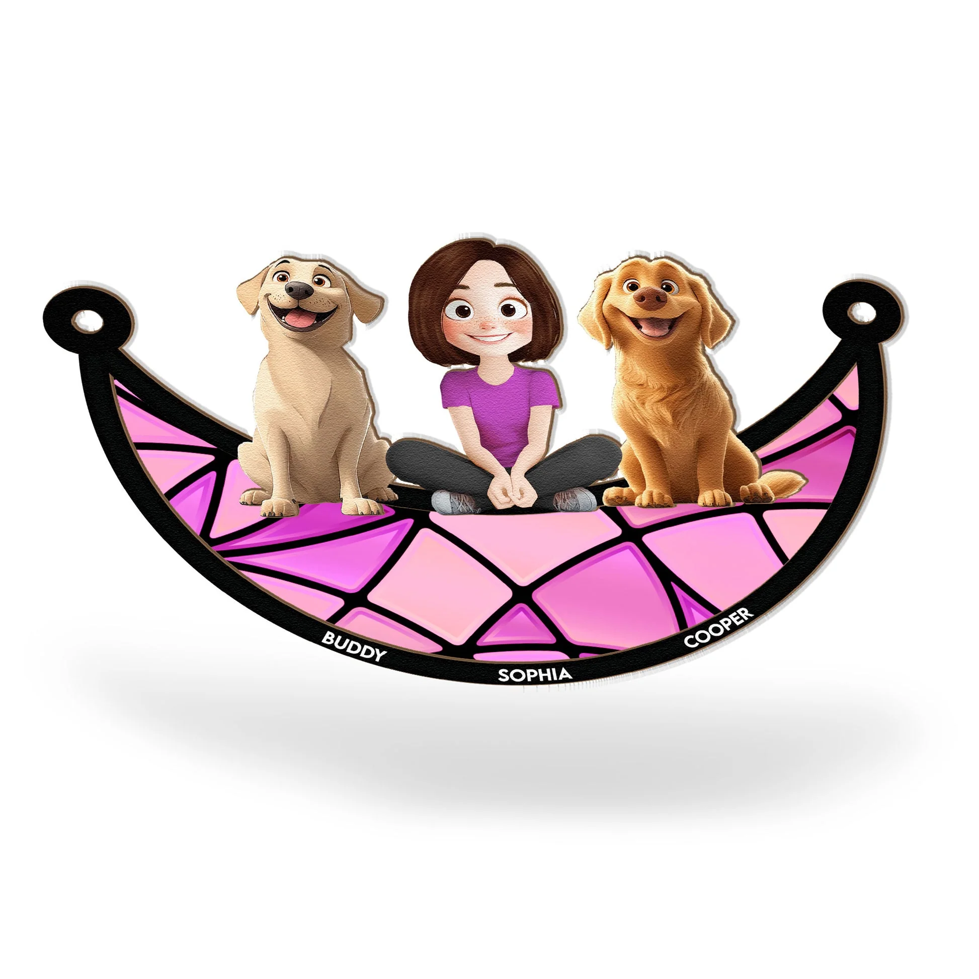 Life Is Better With Fur Baby Cartoon Dog - Personalized Window Hanging Suncatcher Ornament - Gift for Pet Owners, Pet Lovers, Dog Mom, Cat Mom | CLP15 NH96 - Image 4