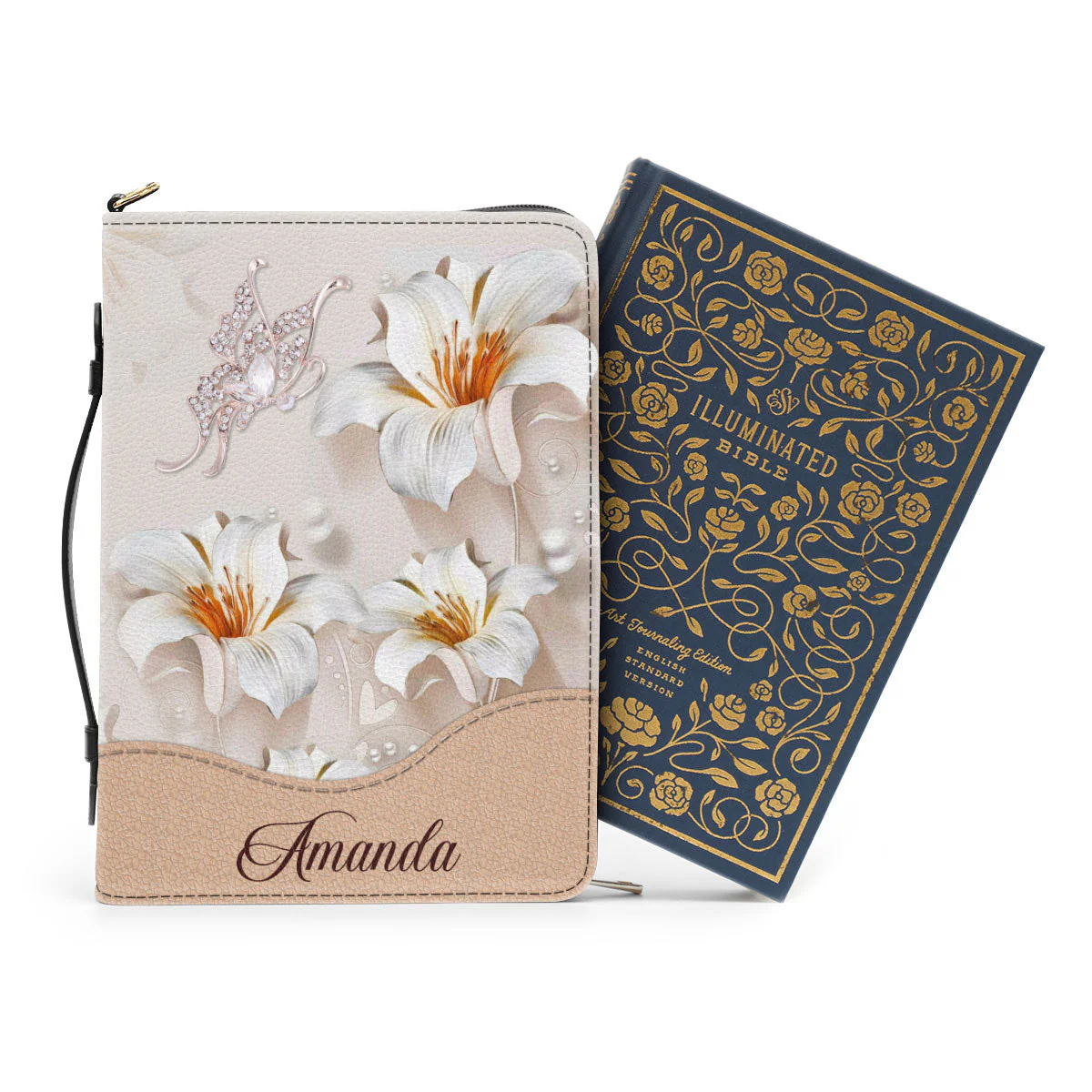 Lily In The Beginning Was The Word - Awesome Personalized Bible Covers - AT4081409 - Image 3