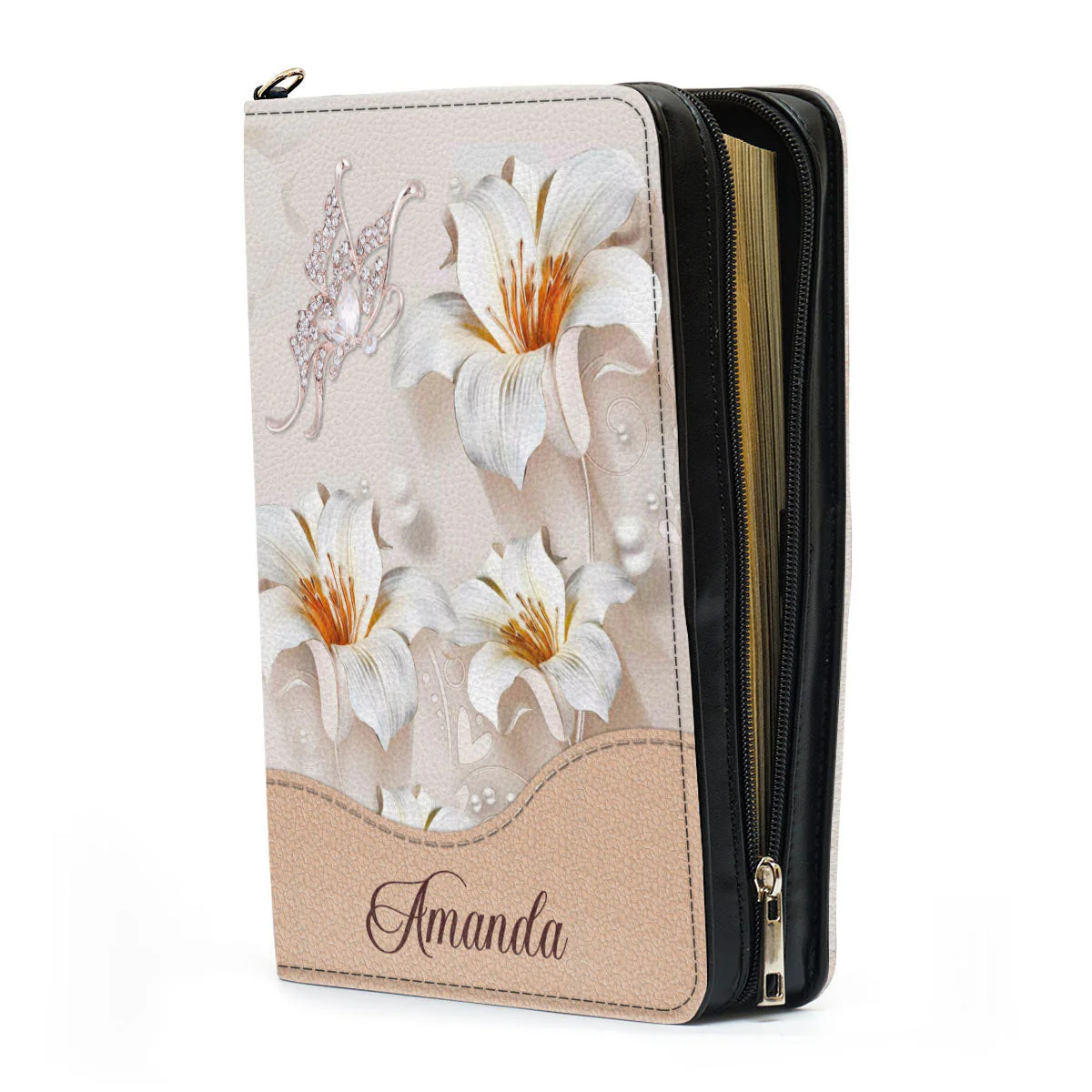 Lily In The Beginning Was The Word - Awesome Personalized Bible Covers - AT4081409 - Image 4