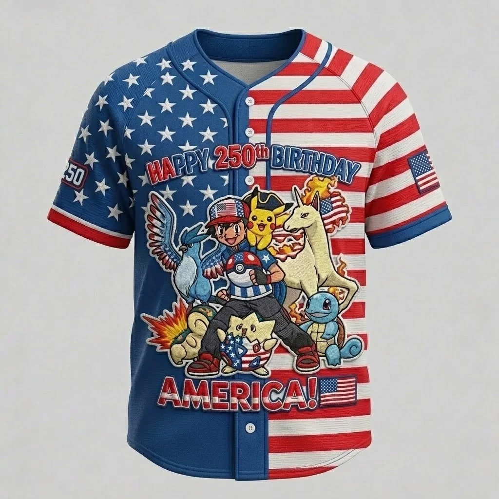 Limited Edition PoMo Celebrate 250th America x 30th Catching Them All - Personalized Baseball Jersey - Gift For Movie Fans NL122