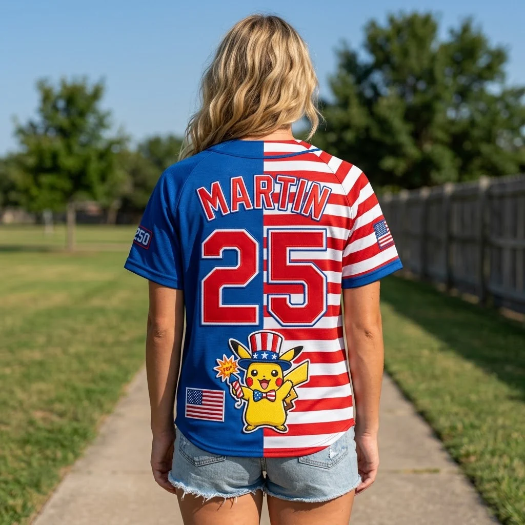 Limited Edition PoMo Celebrate 250th America x 30th Catching Them All - Personalized Baseball Jersey - Gift For Movie Fans NL122 - Image 6