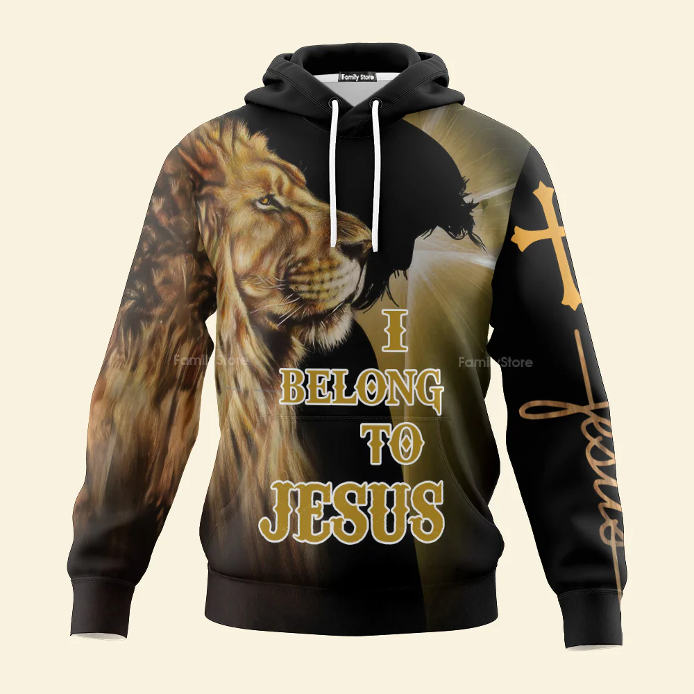 Lion Love I Belong To Jesus Hoodie Over Print For Men And Women