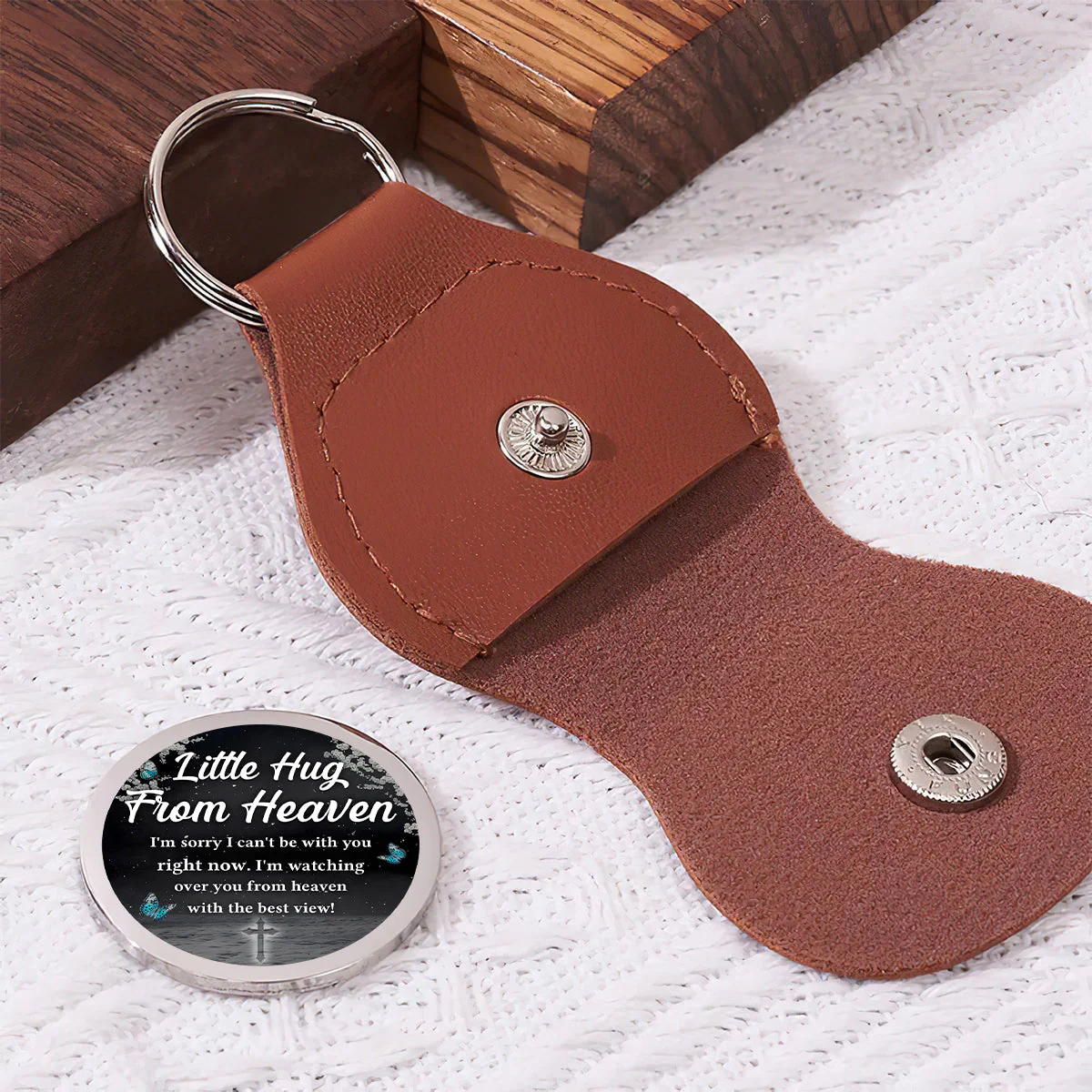 Little Hug From Heaven - Personalized Pocket Hug - Christian Gift For Memorial Human BA01 - Image 2