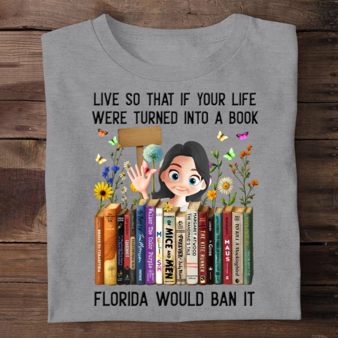 Live So That If Your Life Were Turned Into A Book - Personalized T-shirt - Gift For Book Lover, Reader, Her | CLB01 HH01 - Image 4