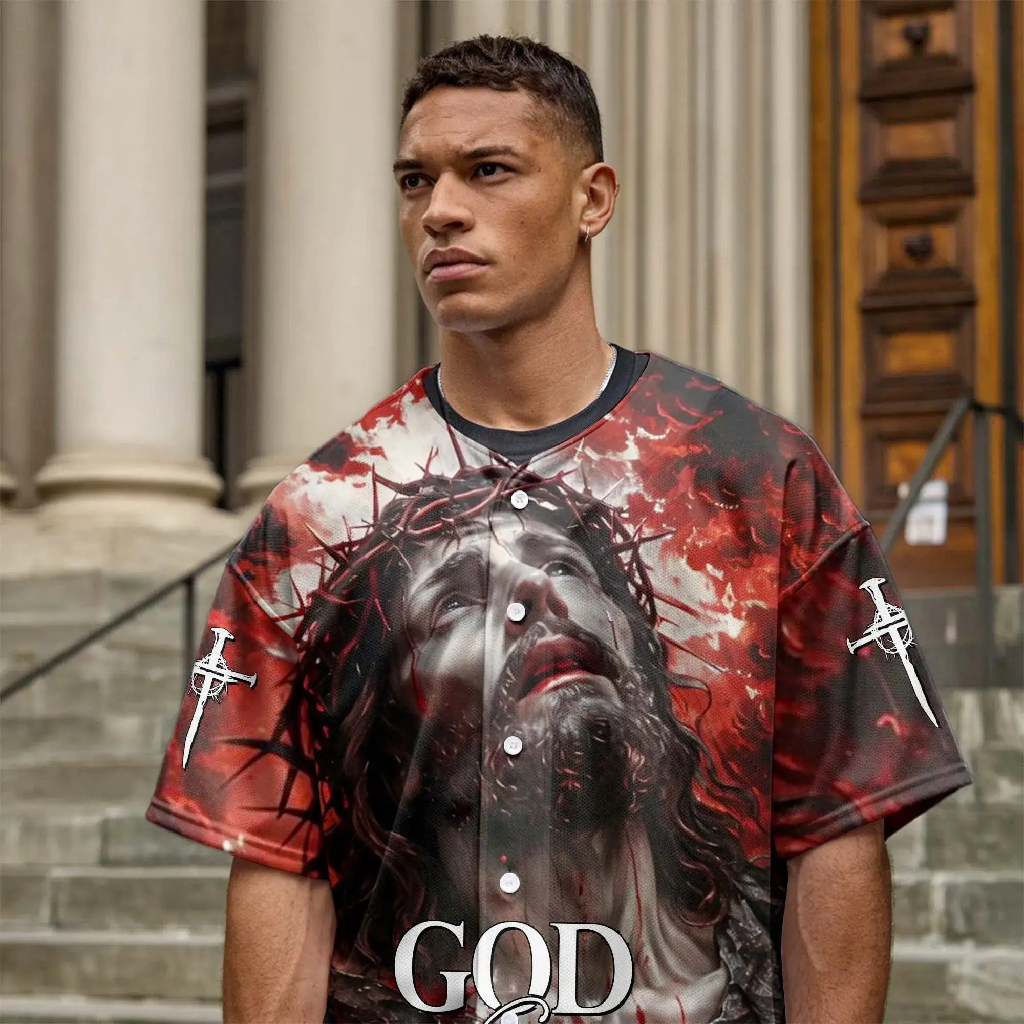 Lord Jesus Christ of Nazareth Baseball Jersey Bundle - Image 8