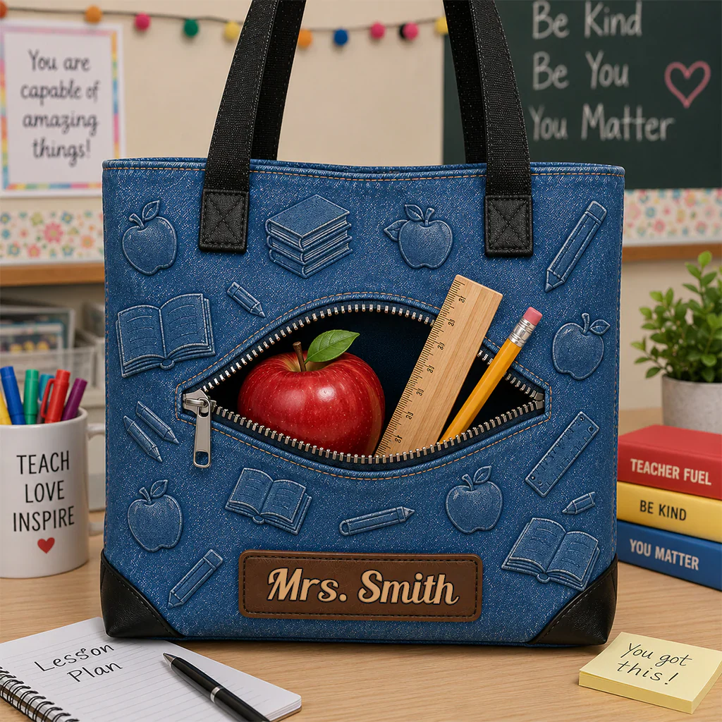 Love Being A Teacher - Personalized Tote Bag - Gift For Teachers