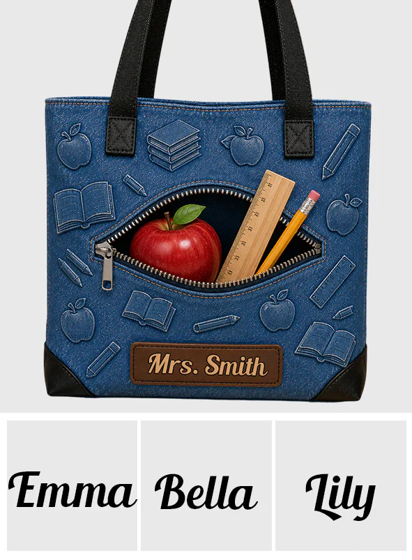 Love Being A Teacher - Personalized Tote Bag - Gift For Teachers - Image 5