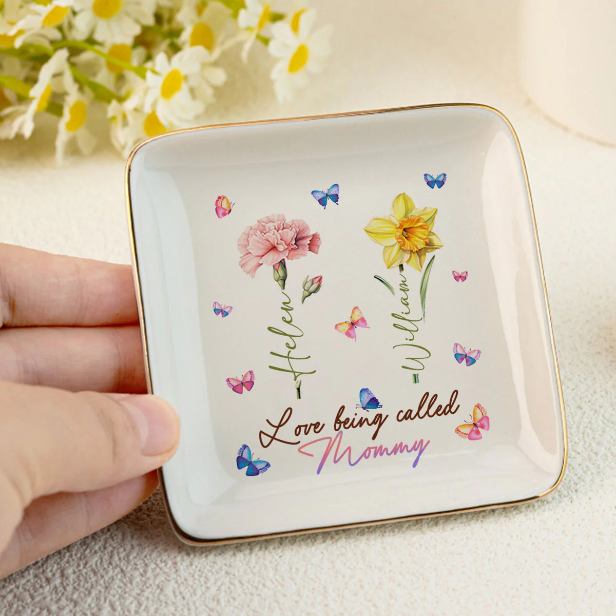 Love Being Called Grandma - Personalized Jewelry Dish - Gift For Grandma, Mom, Girlfriend, Wife, Bestie, Sister - NH96 - Image 6