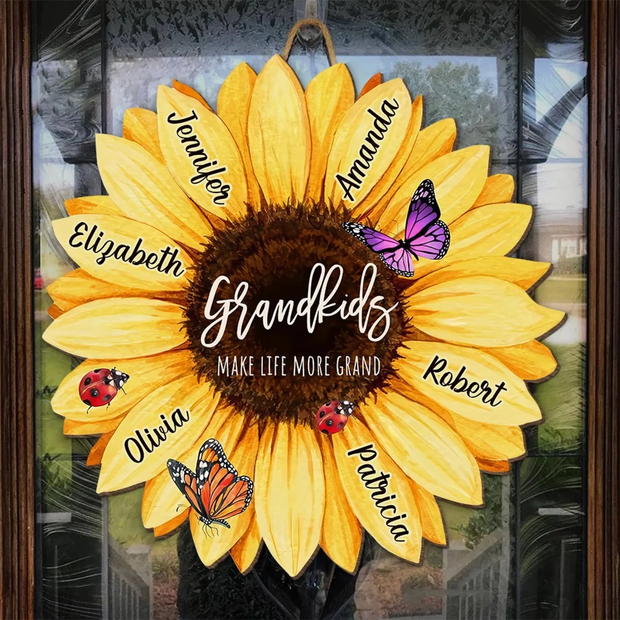 Love Grows Grander With My Kids - Personalized Custom Shaped Wood Sign - Gift For Mom, Grandma, Mothers Day NA94 - Image 3