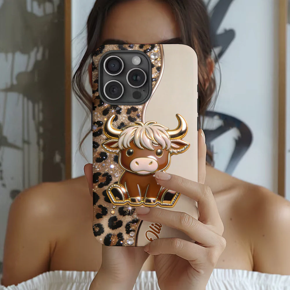 Love Highland Cows - Personalized Phone Case - Gift For Her - Image 3