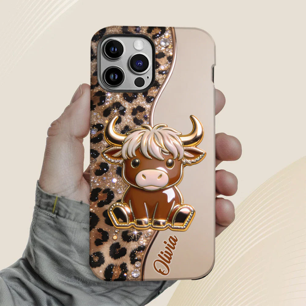 Love Highland Cows - Personalized Phone Case - Gift For Her - Image 5