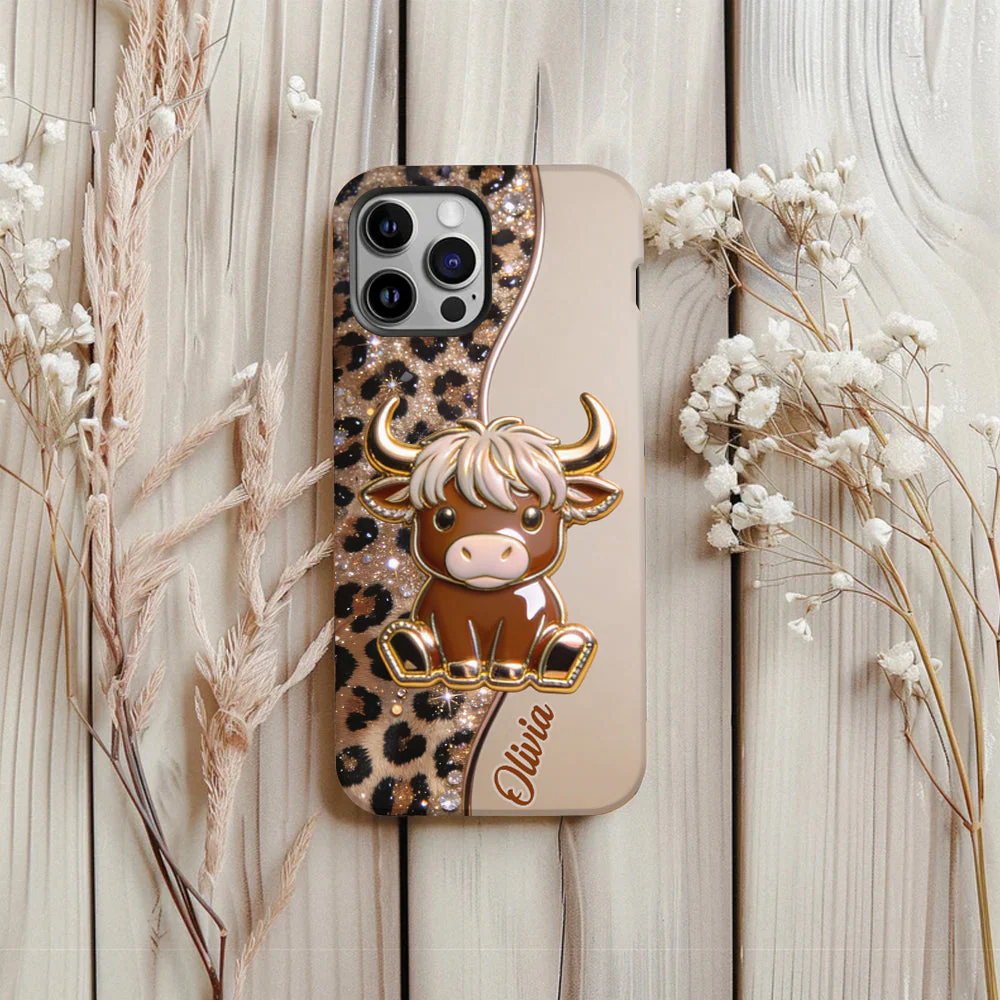 Love Highland Cows - Personalized Phone Case - Gift For Her - Image 6