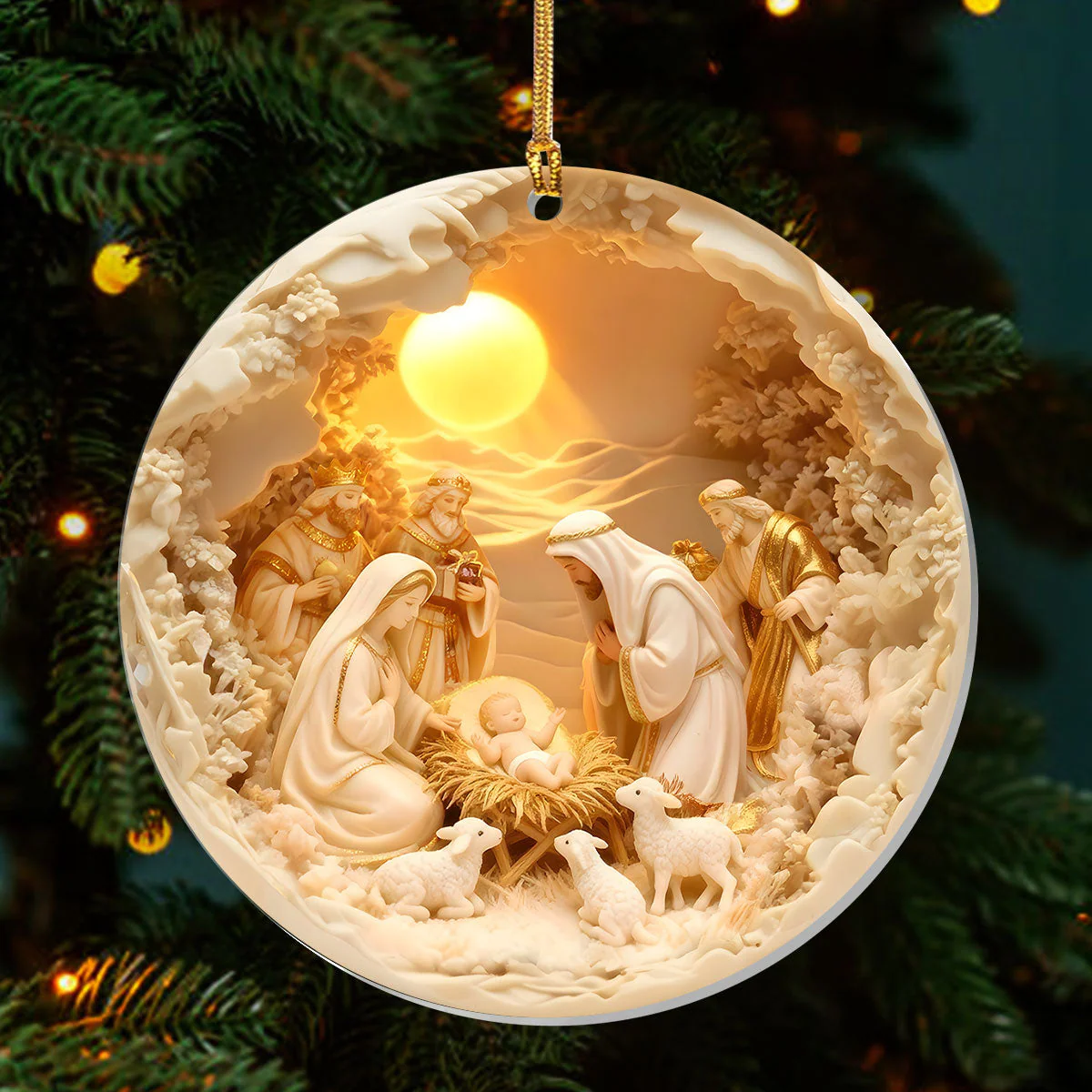 Love Made Flesh - 1-Layer Acrylic Ornament HL128 - Image 3