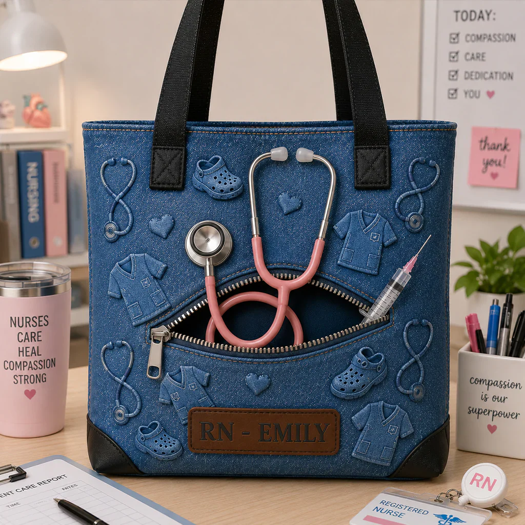 Love My Job - Personalized Tote Bag - Gift For Nurse