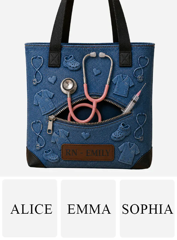 Love My Job - Personalized Tote Bag - Gift For Nurse - Image 5