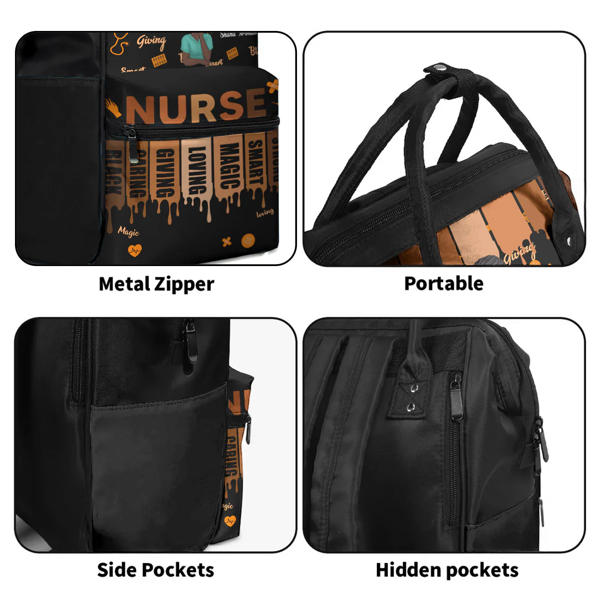 Love Nurse Life - Personalized Duckbilled Backpack - Gift For Nurse | NR3 HH01 - Image 5