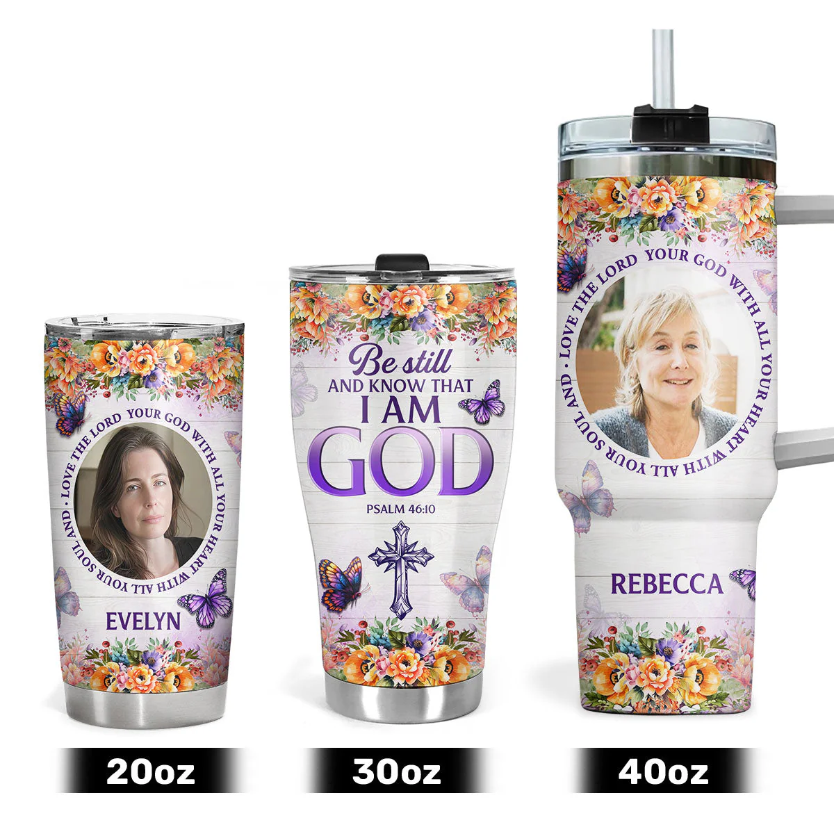 Love The Lord Your God | Personalized Stainless Steel Tumbler - Image 3