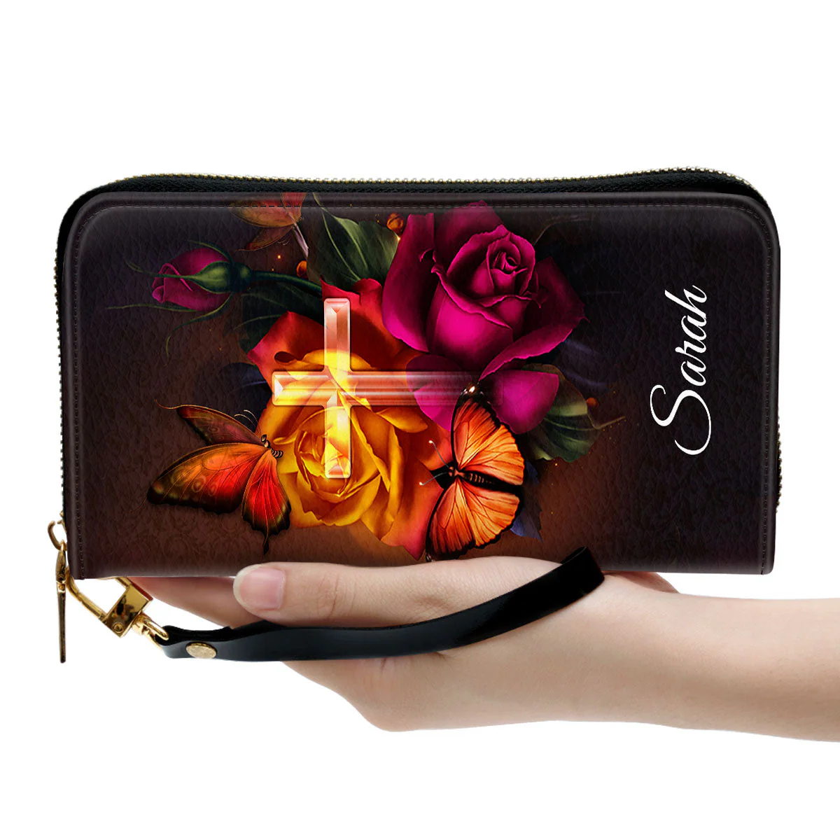 Love The Lord Your God With All Your Heart - Personalized Leather Long Wallet - Gifts For Women TD118 CU5102703 - Image 3