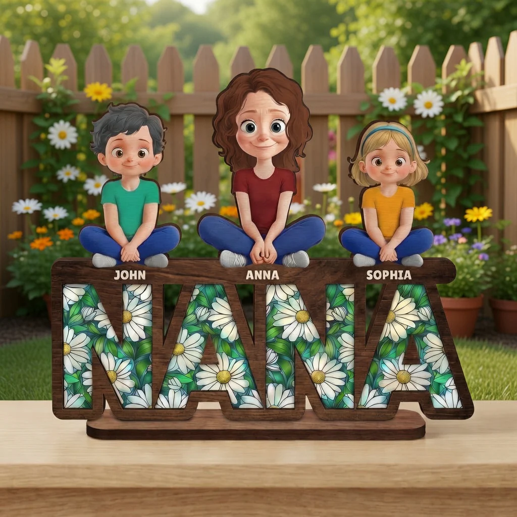 Love You Mom Grandma - Personalized Wooden Plaque - Gift For Mom, Grandma | GR25 HN02 - Image 2