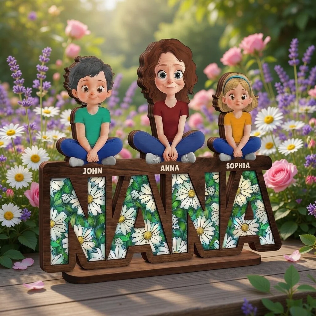Love You Mom Grandma - Personalized Wooden Plaque - Gift For Mom, Grandma | GR25 HN02 - Image 4