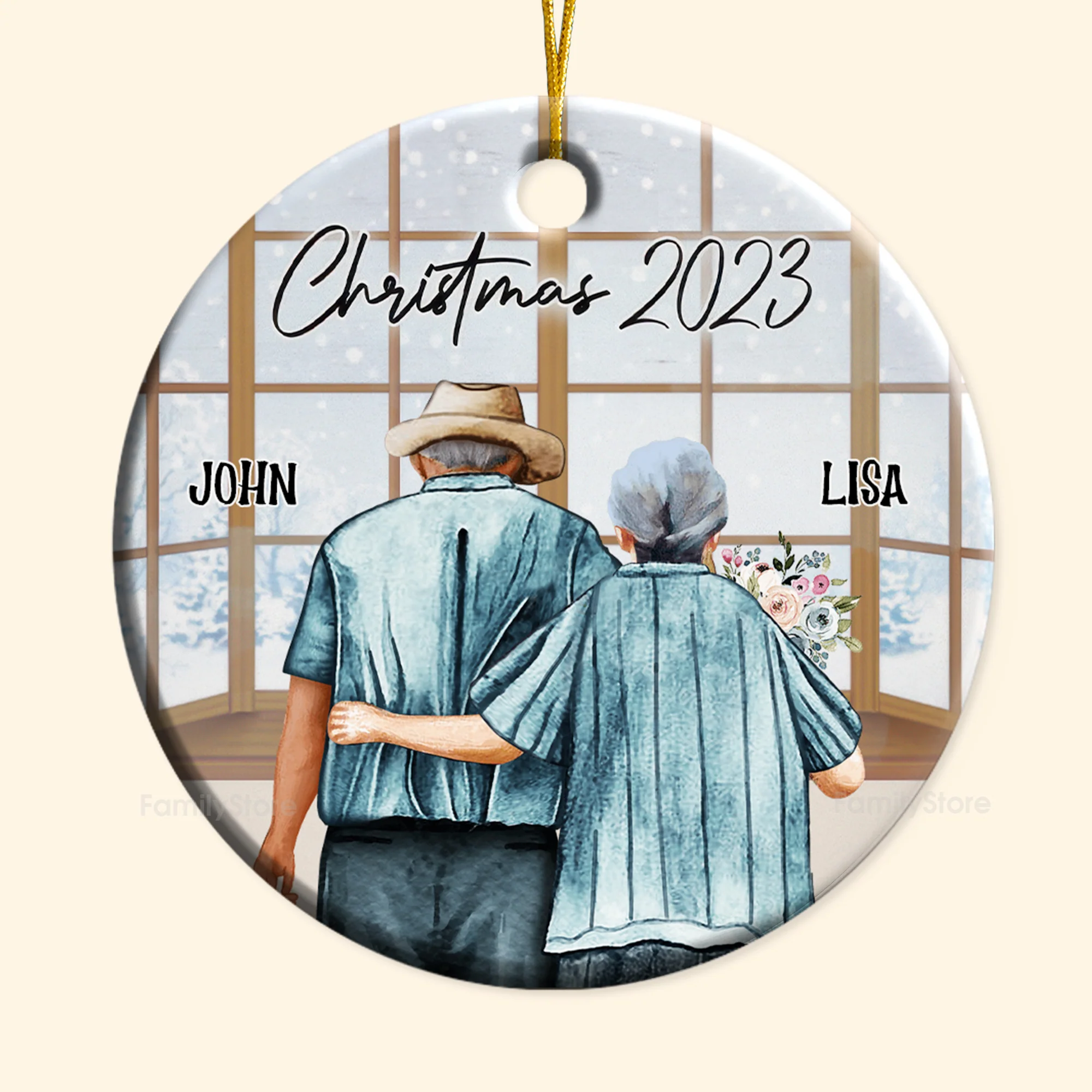 Lovely Christmas - Gift For Couples - Personalized Ceramic Ornament - CL29 NH96 - Image 6
