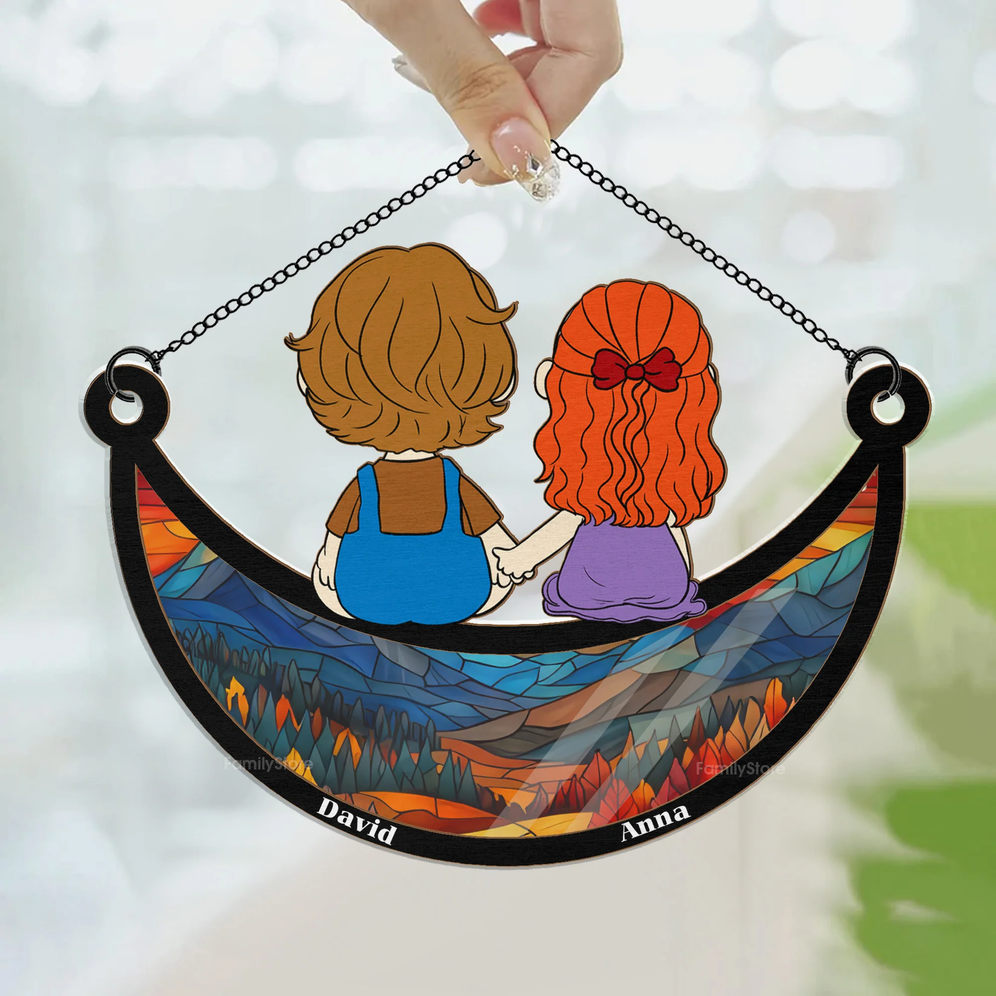 Loving You Is A Wonderful Way To Spend A Lifetime - Personalized Window Hanging Suncatcher Ornament - Gift For Couple, Husband Wife | GR16 NH96 - Image 3