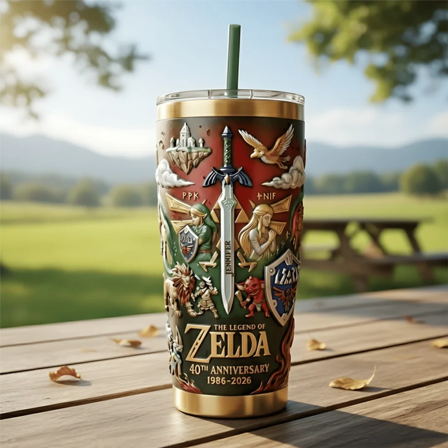 LoZd Celebrating 40th Anniversary Of Legend - Personalized Tumbler - Gift For Movie Fans NL122