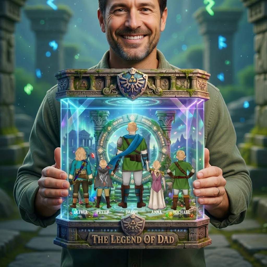 LoZd Fantasy Adventure The Legend Of Dad - Personalized Acrylic Plaque - Gifts For Dad