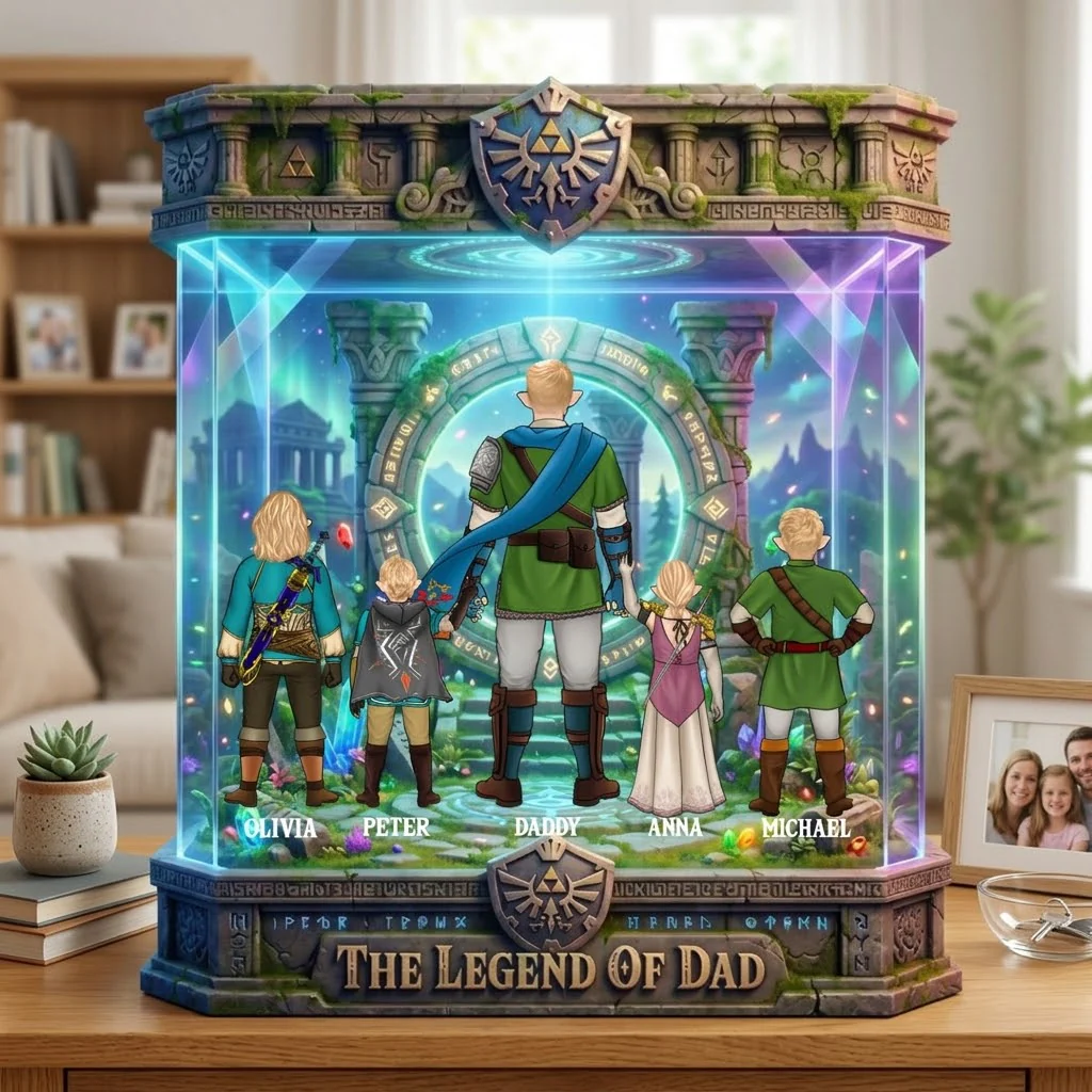 LoZd Fantasy Adventure The Legend Of Dad - Personalized Acrylic Plaque - Gifts For Dad - Image 2