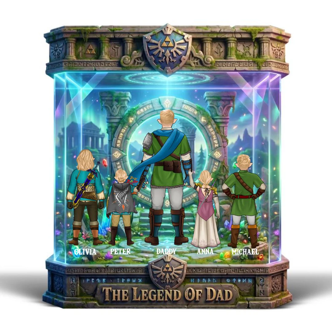 LoZd Fantasy Adventure The Legend Of Dad - Personalized Acrylic Plaque - Gifts For Dad - Image 3