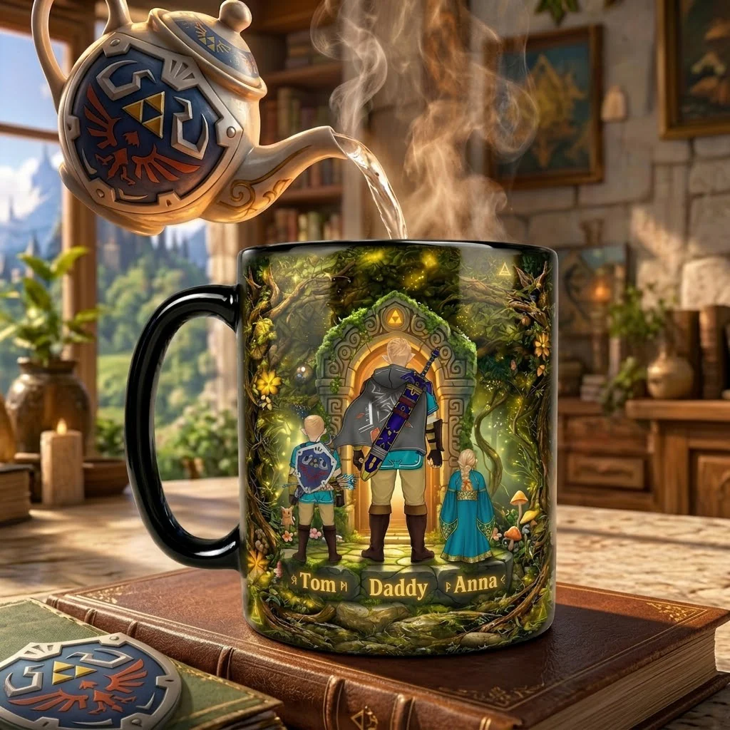 LoZd  Fantasy The Legend Of Dad - Personalized Color Changing Mug - Gift For Dad - Image 2