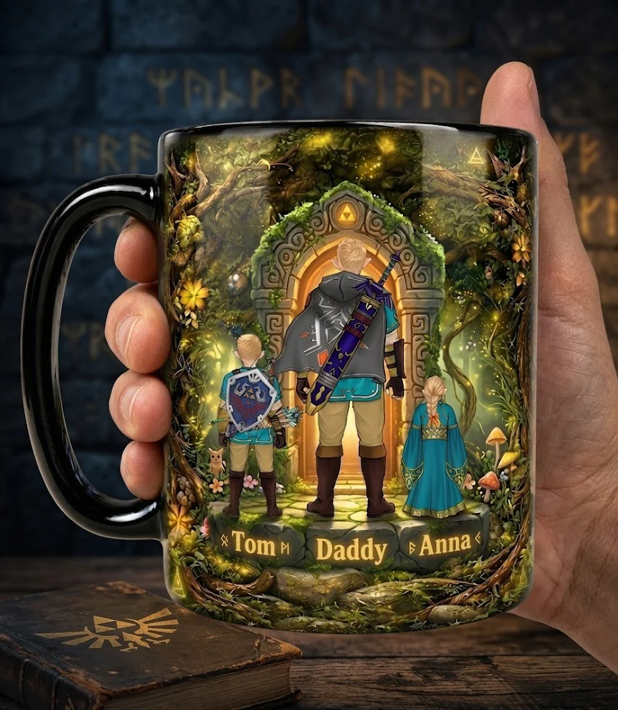 LoZd  Fantasy The Legend Of Dad - Personalized Color Changing Mug - Gift For Dad - Image 4