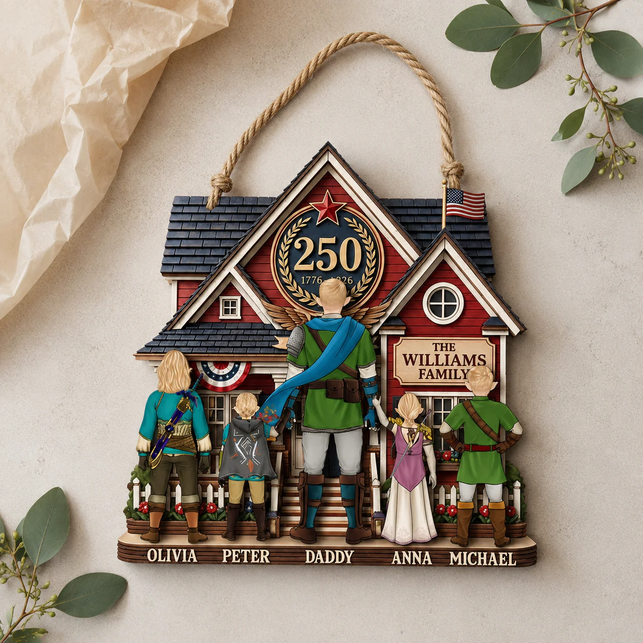 LoZd Legend of Dad Celebrate 250 Years Of America - Personalized Wood Sign - Gift For Dad, Patriots - Image 5
