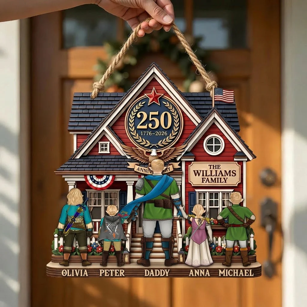 LoZd Legend of Dad Celebrate 250 Years Of America - Personalized Wood Sign - Gift For Dad, Patriots - Image 6