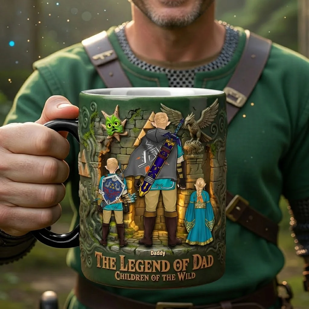 LoZd The Legend Of Dad Children Of The Wild - Personalized Color Changing Mug - Gifts For Dad