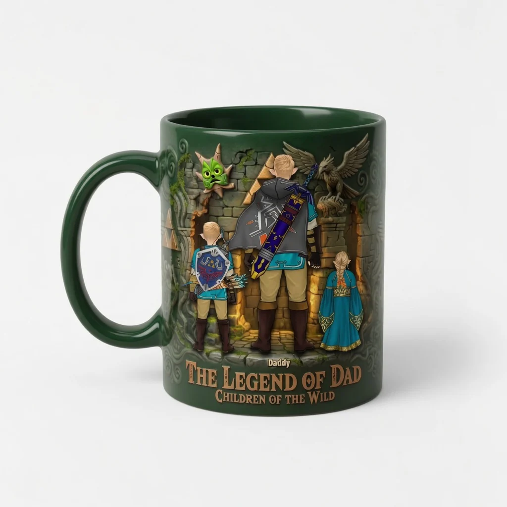 LoZd The Legend Of Dad Children Of The Wild - Personalized Color Changing Mug - Gifts For Dad - Image 5