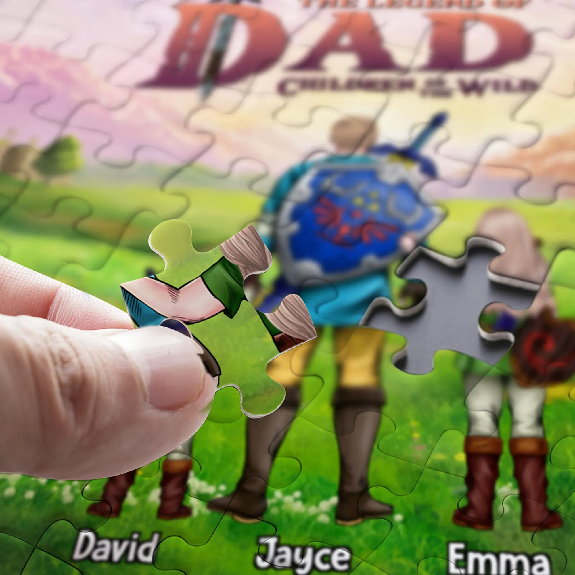 LoZd The Legend Of Dad Children Of The Wild - Personalized Puzzle - Gift For Dad - Image 2