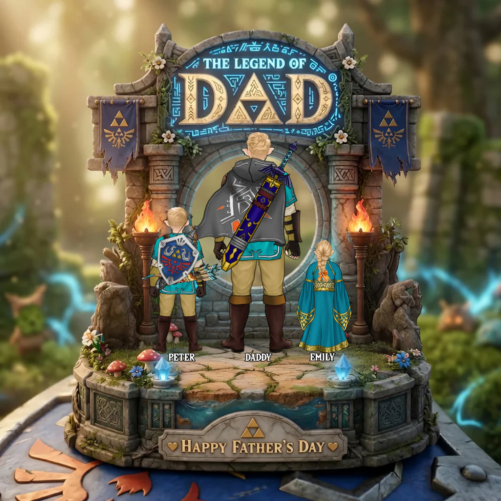 LoZd The Legend Of Dad - Personalized Shape Acrylic Plaque - Gift For Dad - Image 2