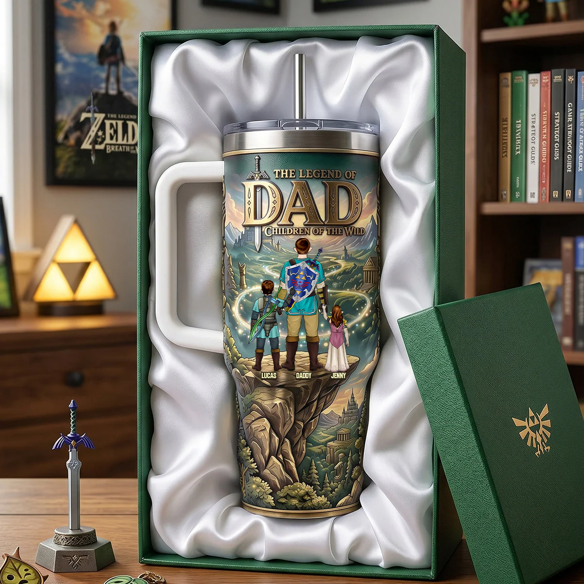 LoZd The Legend Of Fantasy Dad - Personalized Tumbler - Gift For Dad - Image 3