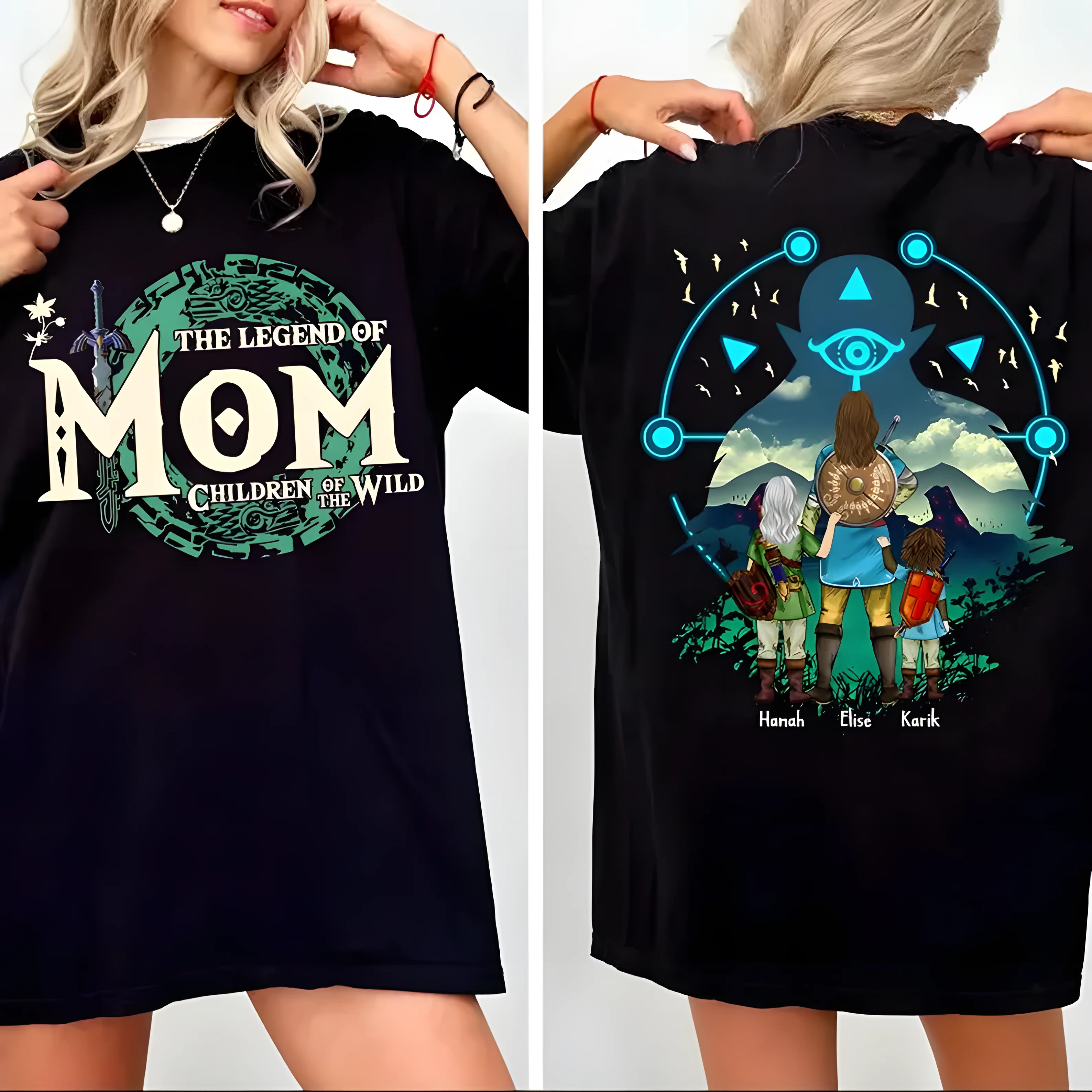 LoZd The Legend Of Mom Children Of The Wild - Personalized Shirt 2 Side - Gift For Mom - Image 2